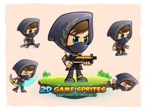 Black Assassin Game Sprites Screenshot 1