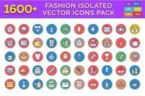 1600 Fashion Isolated Vector Icons Pack Screenshot 1