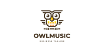 Owl Music Logo Template Screenshot 1