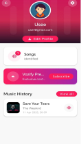 Vozify - Shazam Clone Android Source Code Screenshot 7